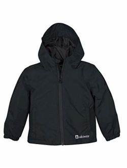 OAKI Rain Jacket for Kids/Toddlers, Waterproof, Breathable, Lightweight with Hood