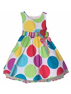 Baby Girls Polka Dot Balloon Birthday Dress, Multi, 12M - 24M