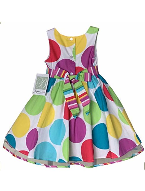 Bonnie Jean Baby Girls Polka Dot Balloon Birthday Dress, Multi, 12M - 24M