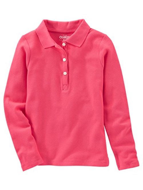 OshKosh B'Gosh Girls' Long-Sleeve Uniform Polo Shirt
