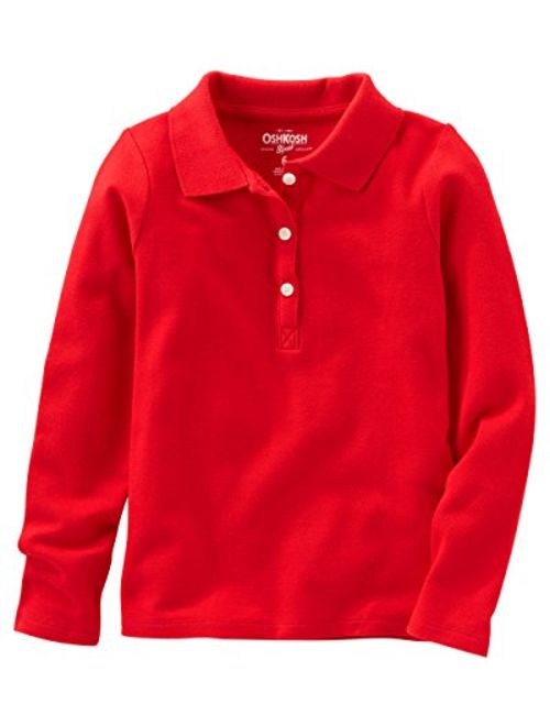 OshKosh B'Gosh Girls' Long-Sleeve Uniform Polo Shirt