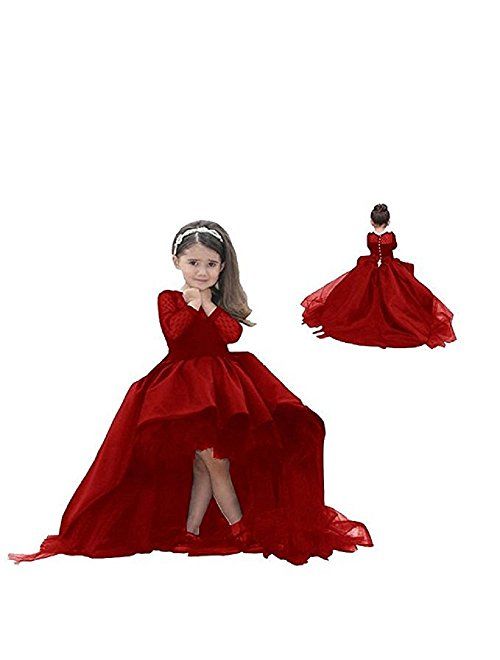 Helen Hi-lo Flower Girls Dresses for Weddings Pageant Toddler Gowns 110