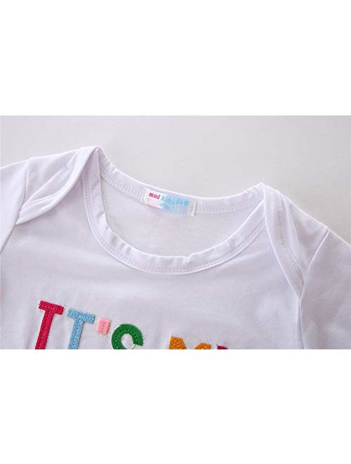 LittleSpring Birthday Outfit for Girl Birthday T-Shirt and Tutu Skirt Set