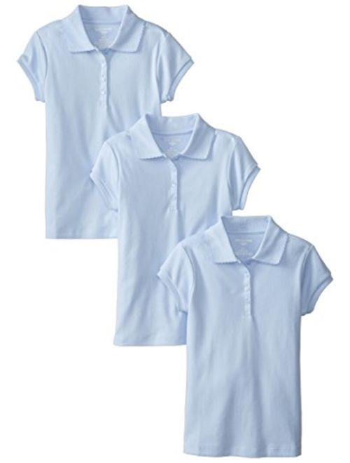 Dockers Girls' Uniform Short Sleeve Polo (Pack of 3)