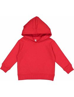 RABBIT SKINS Toddler Fleece Long Sleeve Hooded Pullover Sweatshirt with Side Seam Pockets
