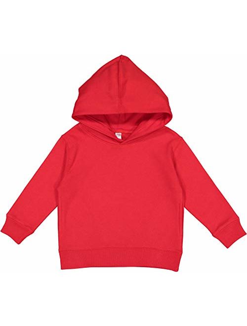 RABBIT SKINS Toddler Fleece Long Sleeve Hooded Pullover Sweatshirt with Side Seam Pockets