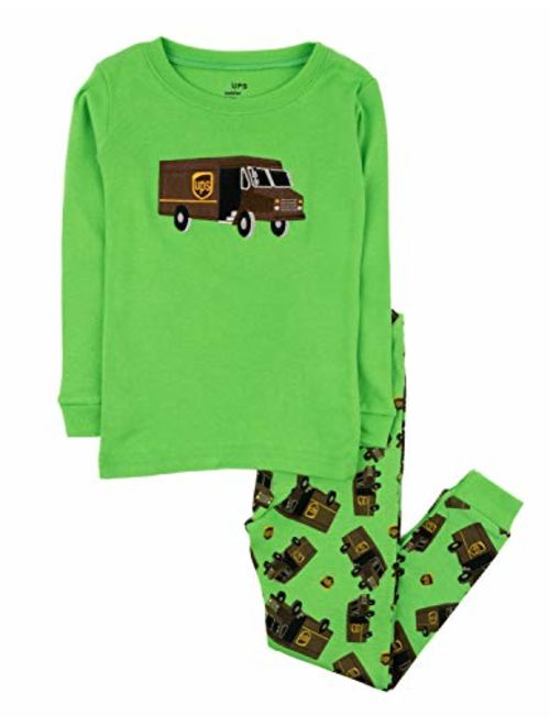 Leveret UPS Truck Kids & Toddler Pajamas Boys Girls 2 Piece Pjs Set 100% Cotton Sleepwear (2-14 Years)
