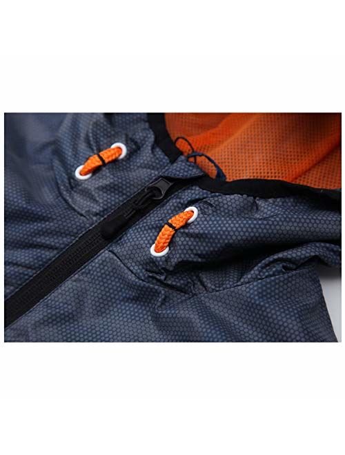 Rokka&Rolla Boys' Lightweight Water Resistant Zip-Up Hooded Windbreaker Jacket
