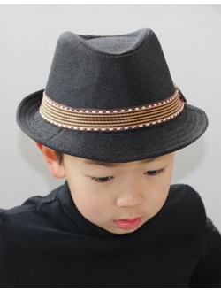 EachEver Kid Boys Fedora Hat Jazz Cap Cotton Photography Trilby Top Sun Hats