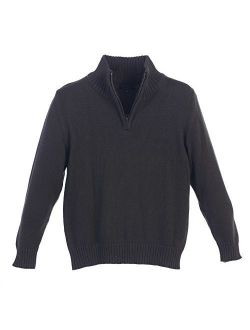 Boy's Knitted Half Zip 100% Cotton Sweater