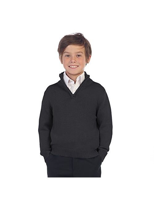 Gioberti Boy's Knitted Half Zip 100% Cotton Sweater