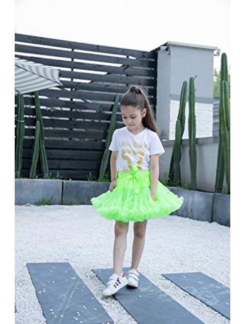 kephy Baby Pettiskirt Little Girl Pleated Tulle Skirt Extra Fluffy Princess Tutu Skirt Dance Dress (0-10T)