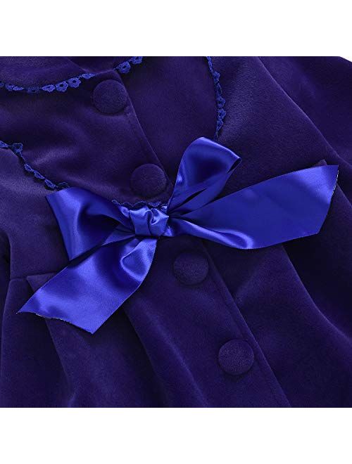 2-7T Toddler Girls Trench Coat Windbreaker Winter Warm Jacket Overcoat Cloak