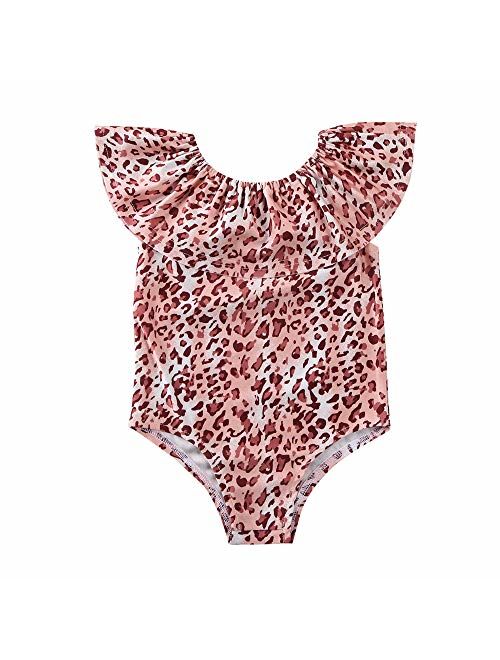 DuAnyozu Toddler Baby Girl One-Piece Ruffle Swimsuit Kids Bathing Suits Beach Swimwear Summer Outfit