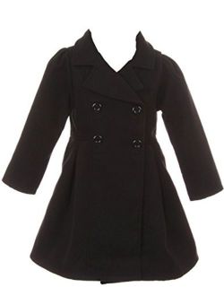 iGirlDress Coat Long Sleeve Button Pocket Long Winter Coat Outerwear