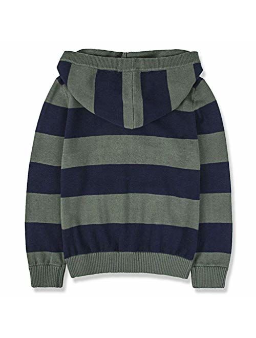 Benito & Benita Boys Cute Hoodies Striped Pullover Sweater Cotton Clothes for Children