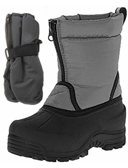 Icicle Kids Winter Snow Boots & Gloves Combo for Girls & Boys