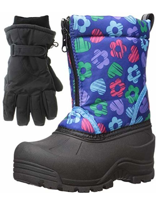 Northside Icicle Kids Winter Snow Boots & Gloves Combo for Girls & Boys