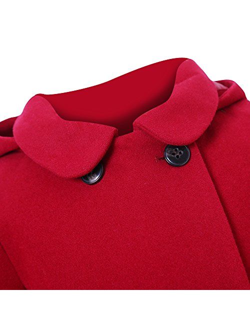 Richie House Girls' Wool Double-Breasted Jacket Sizes 1-10Y RH2517