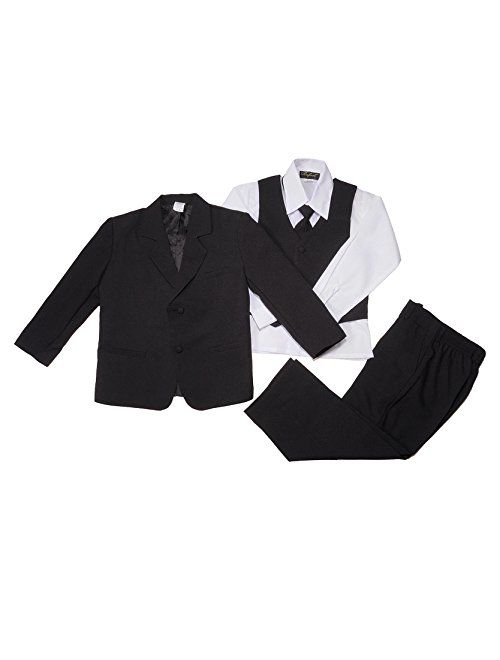 Nancy August Classic Toddler Boy Formal Suit in Black 2T-20-Black-20