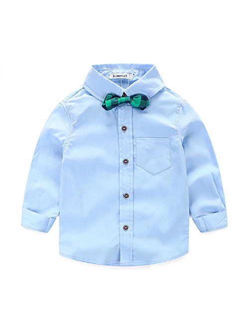 Boys 3Pcs Clothing Sets Cotton Long Sleeve Bowtie Shirts +Vest +Pants Casual Suit