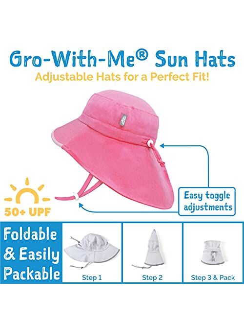 JAN & JUL Kids' GRO-with-Me Aqua-Dry Adventure Hat 50 UPF Wide Brim Water-Repellent Sunhat 