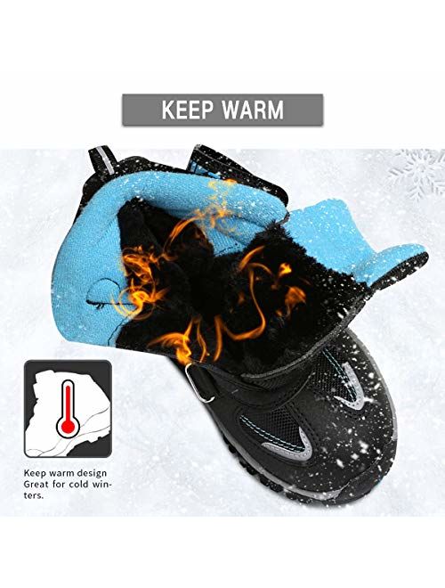 Kid's Boots Outdoor Snow Boots Hiking Walking Winter Boots Slip Resistant Trekking Shoes for Boys and Girls(Toddler/Little Kid/Big Kid)
