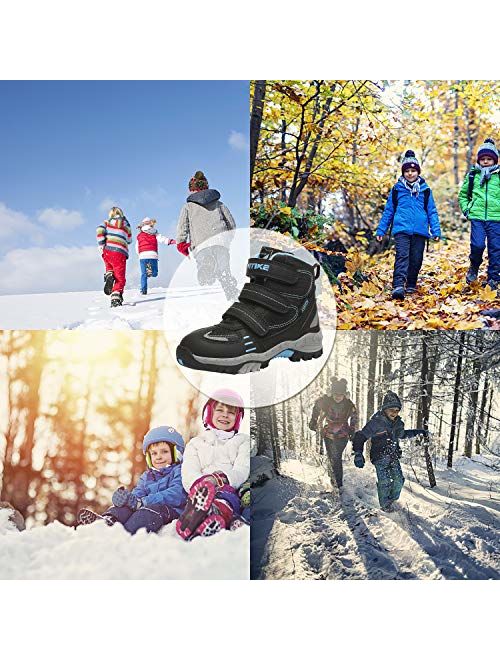 Kid's Boots Outdoor Snow Boots Hiking Walking Winter Boots Slip Resistant Trekking Shoes for Boys and Girls(Toddler/Little Kid/Big Kid)