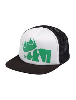 Unisex King Flip Mesh Trucker Caps Baseball Hat Flat Brim Hats for Splatfest (one Size, Green)