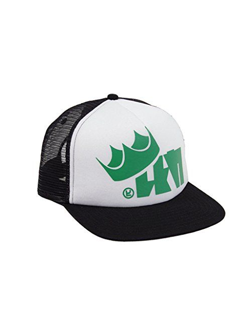 Unisex King Flip Mesh Trucker Caps Baseball Hat Flat Brim Hats for Splatfest (one Size, Green)