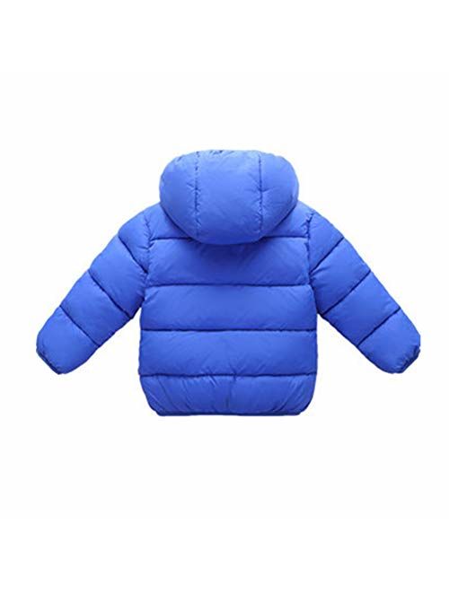 Toddler Baby Hooded Down Jacket Boys Girls Kids Thicken Warm Winter Coat Outerwear 1-7t