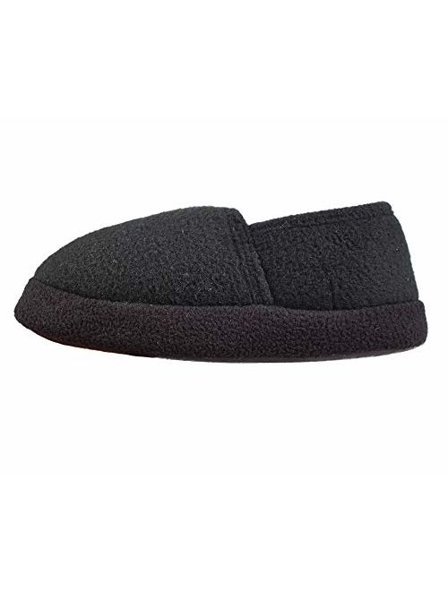 Tirzrro Little/Big Kids Warm Plush Fleece Slippers with Soft Memory Foam Slip-on Indoor Shoes