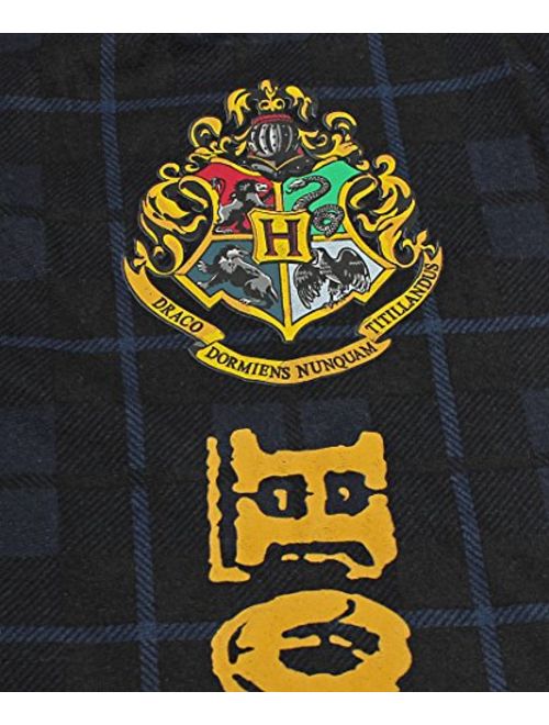 INTIMO Harry Potter Big Boys Houses Plaid Pajama Lounge Pants (Hogwarts, M-8)