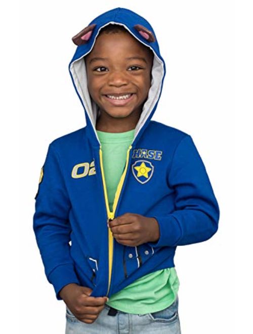 Paw Patrol Children I am Chase Marshall Blue Red Zip up Hoodie