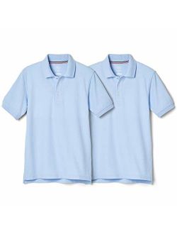 Boys' 2-Pack Short Sleeve Pique Polo Shirt