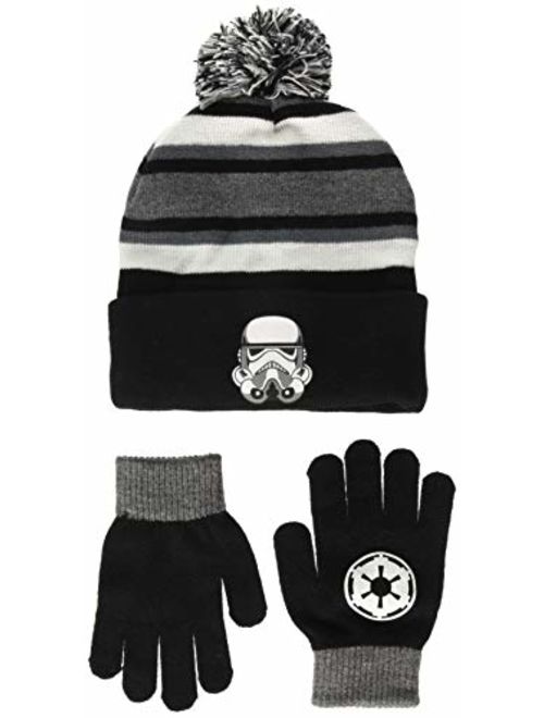 Star Wars Boys' Storm Trooper Winter Beanie & Glove Set