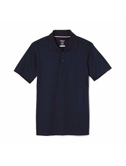 Boys' Short Sleeve Moisture Wicking Stretch Sport Polo Shirt