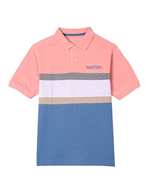 Nautica Boys' Short Sleeve Colorblock Deck Polo Shirt