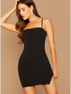 Split Side Fitted Cami Dress