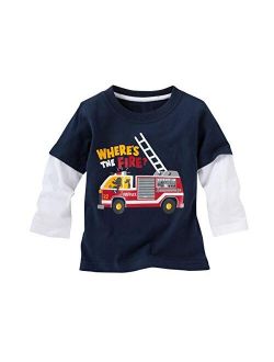 Mammybaby Baby Boy/Toddler/Kid's Long Sleeve T-Shirts(2-6 Years)