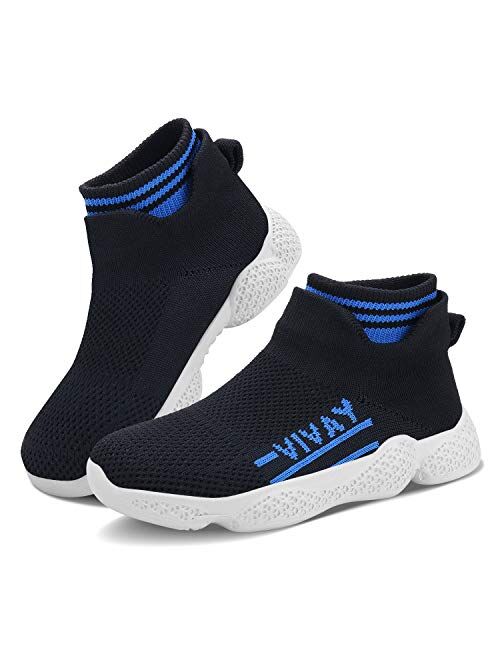 Ceryman Kids Running Shoes Lightweight Breathable Balenciaga Look Casual Athletic Walking Sneakers Slip-on Socks Shoes for Boys and Girls