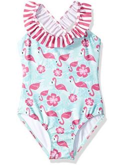 Flap Happy Girls' Toddler UPF 50+ Mindy Crossback Swimsuit
