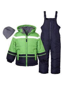 Sportoli Boys' Kids Winter Snowboard Skiing Parka Jacket & Snow Bib Snowsuit Set