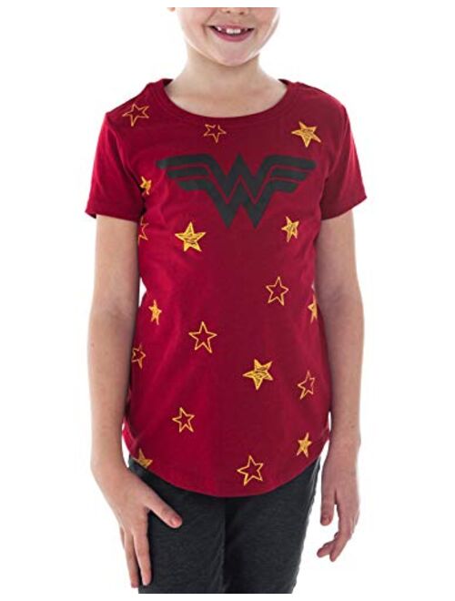 DC Comics Girls T-Shirt Wonder Woman Logo & Stars Print