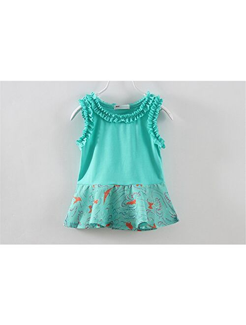 Mud Kingdom Girls Outfits Holiday Summer Lace Floral Collar Short Sets
