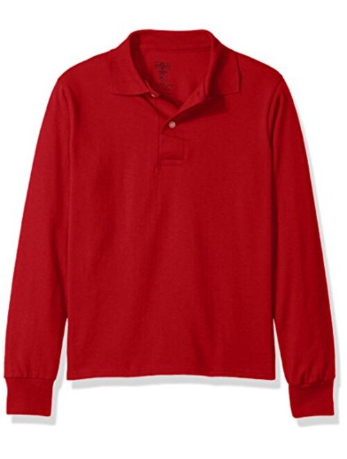 Jerzees Boys Spot Shield Long Sleeve Polo Sport Shirt