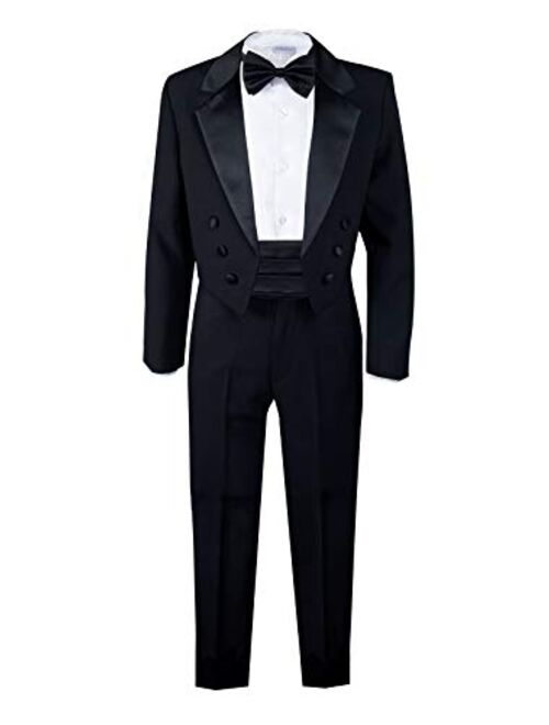 Spring Notion Boys' Black Classic Tuxedo with Tail