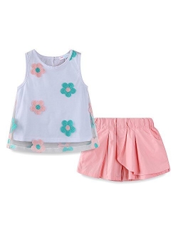 Mud Kingdom Little Girls Outfits Summer Holiday Sunflower