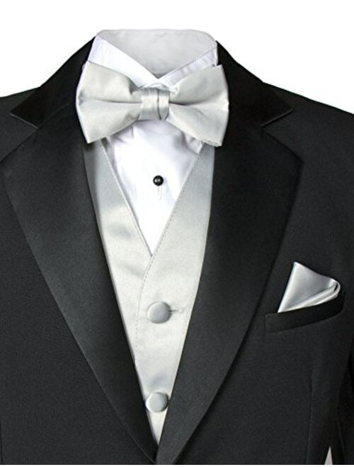 Spring Notion Boys' 4-Piece Satin Tuxedo Vest Set