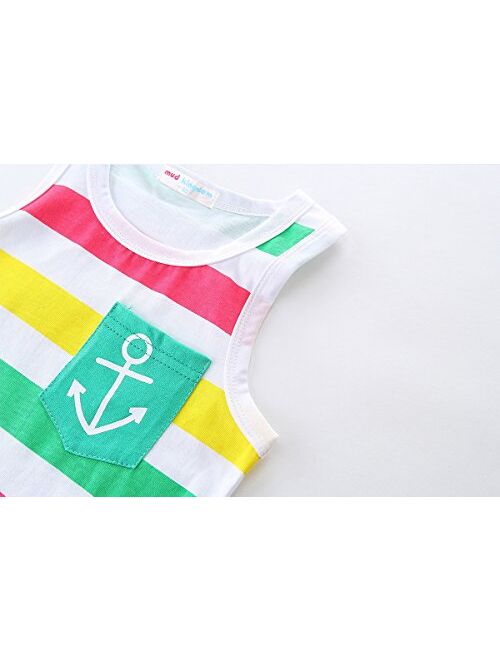 Mud Kingdom Little Boys Holiday Outfits Summer Tank Tops and Shorts